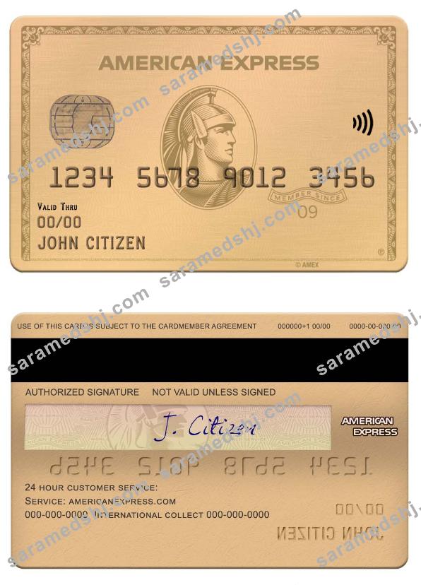 USA MOVO bank amex gold card